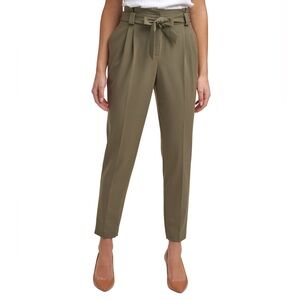 NWT Calvin Klein Olive Green Women's Tie-Waist Pants